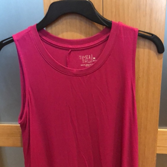 Time & Tru Sleeveless Pink Dress,POCKETS, SZ M,*stitches show - Picture 3 of 15